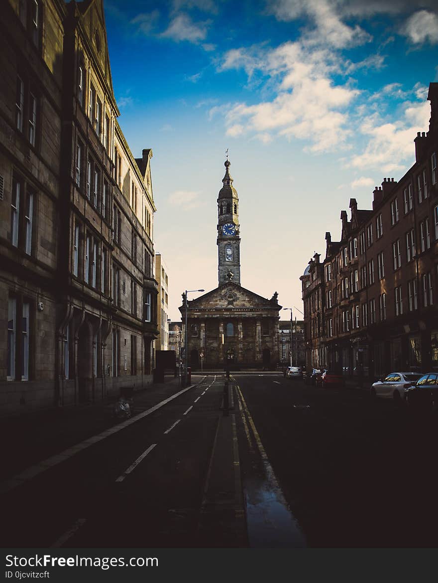 Gray Concrete Clock Tower