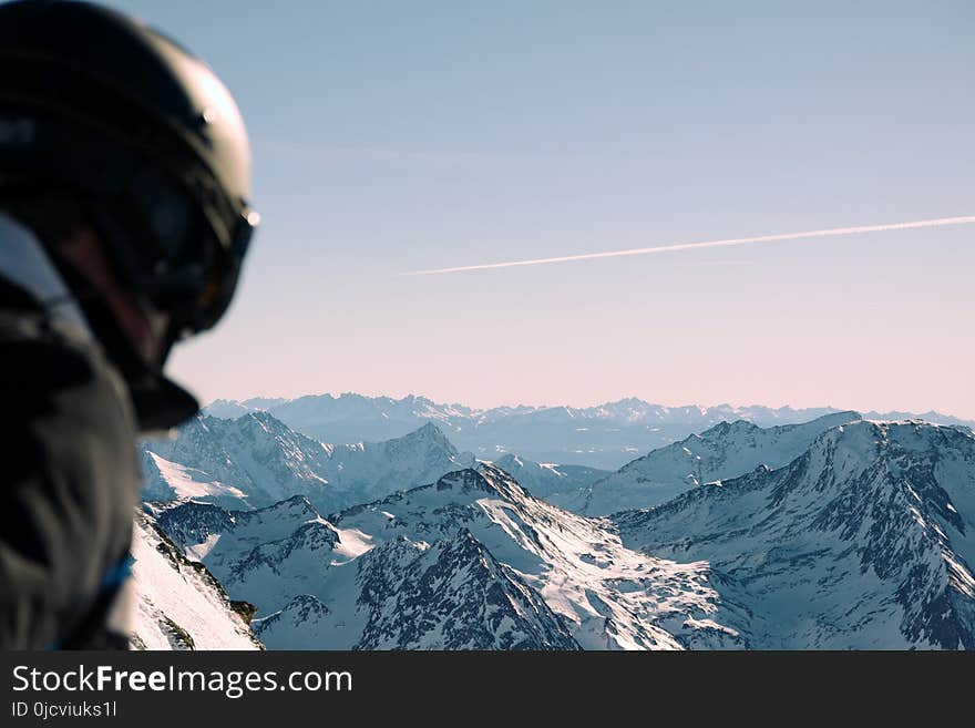 Man Wearing Snow Goggles