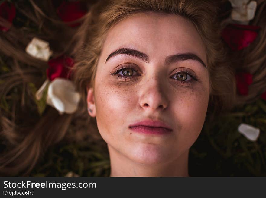 Woman in Red Lipstick Photo