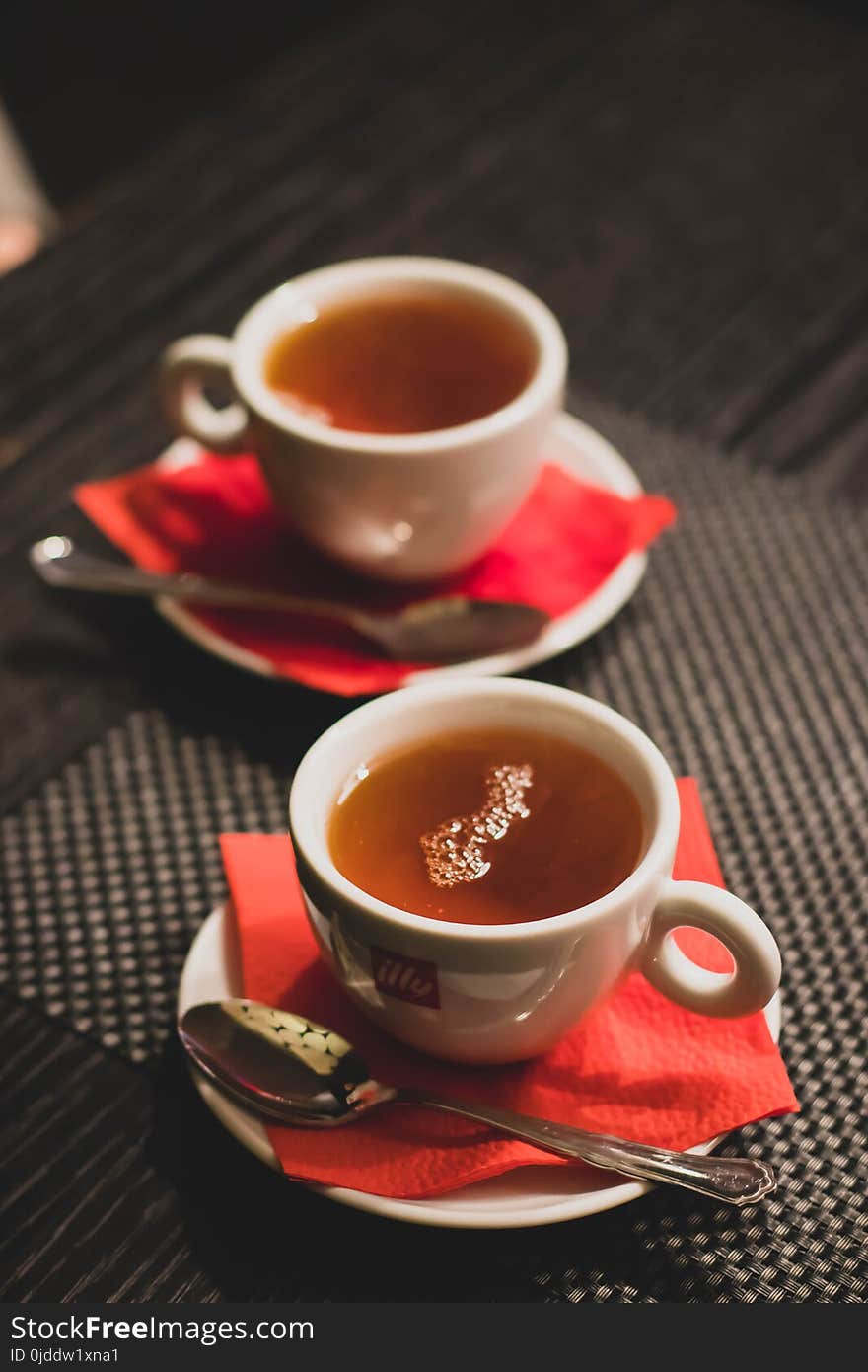 Cup Tea With Saucer and Teaspoon