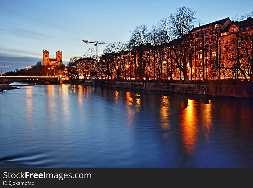 Reflection, Waterway, Water, Sky