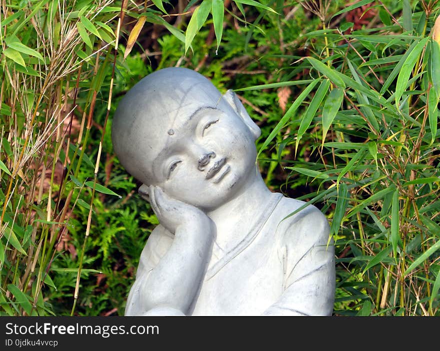 Statue, Grass, Sculpture, Head