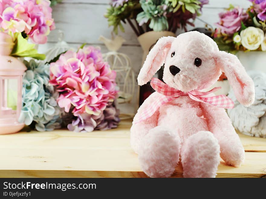 Teddy bear and beautiful interior decoration with different home related objects. Teddy bear and beautiful interior decoration with different home related objects