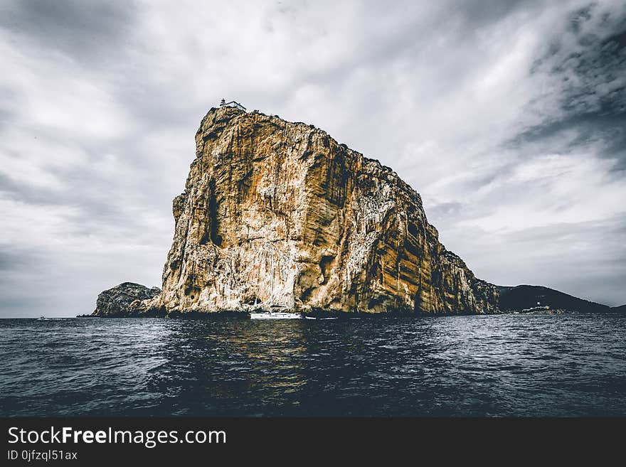 Landscape Photography of Gray Rock Formation