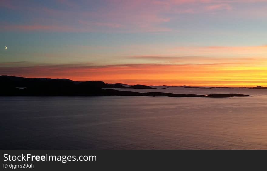 Sky, Horizon, Sunset, Afterglow