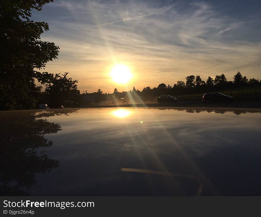 Reflection, Sky, Water, Nature