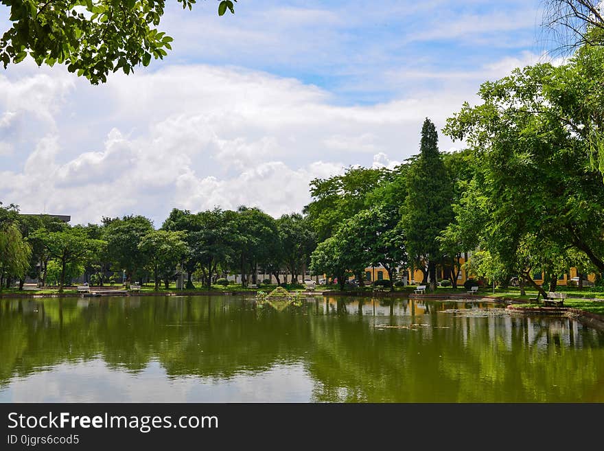 Reflection, Waterway, Water, Sky