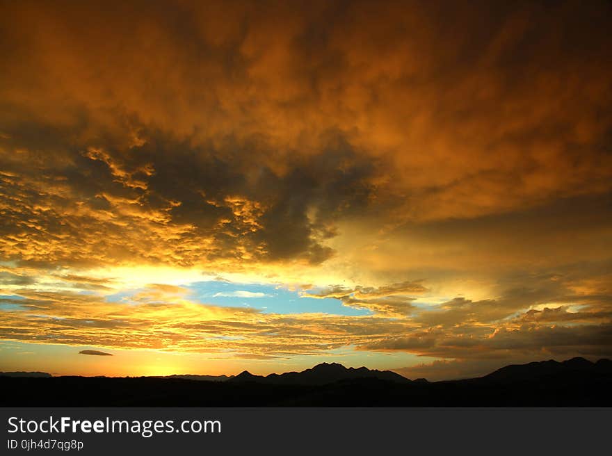 Orange Clouds during Daytime