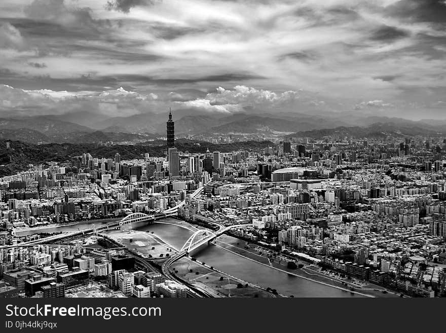 Grayscale Photo of London