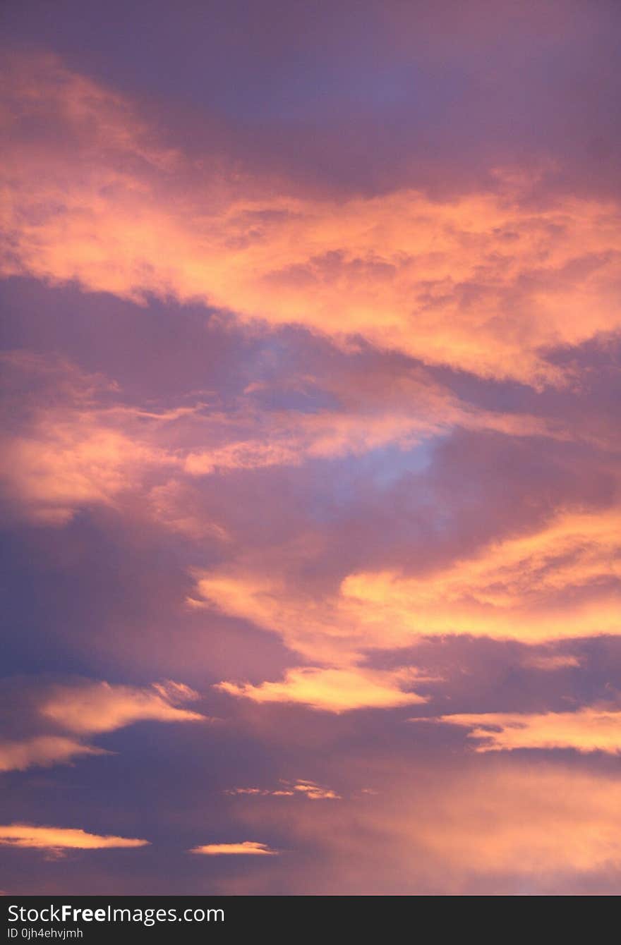 Orange Blue Cloudy Sky