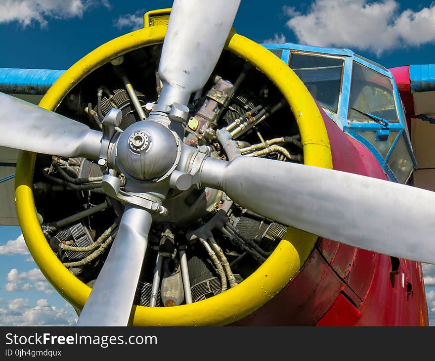 Gray Airplane Propeller