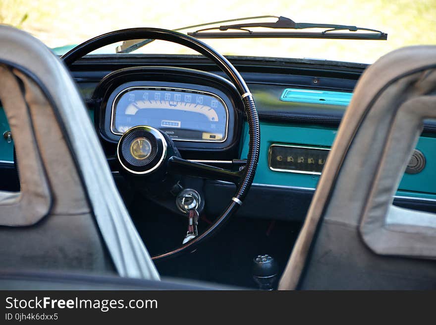 Black Car Steering Wheel