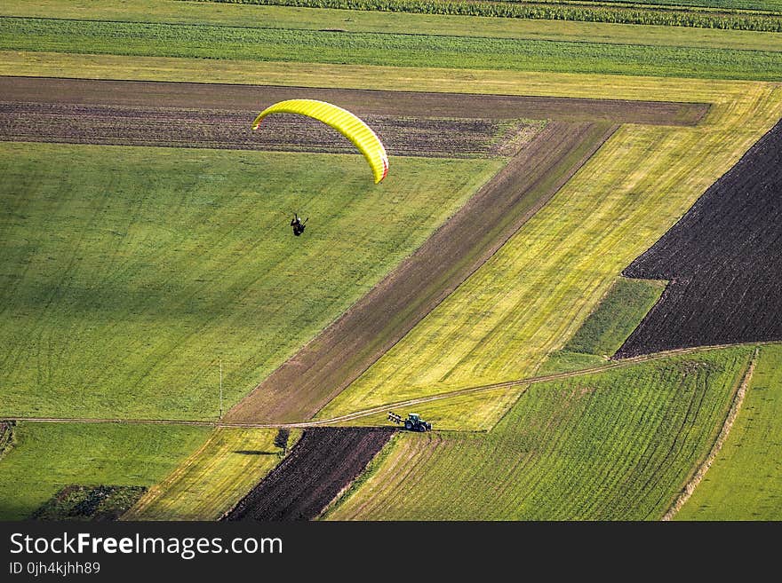 Person on Parachute during Daytime