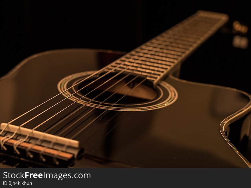 Black Acoustic Guitar