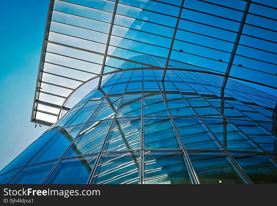 Low Angle View of Glass High Rise Building