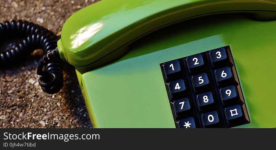 Green Black Telephone