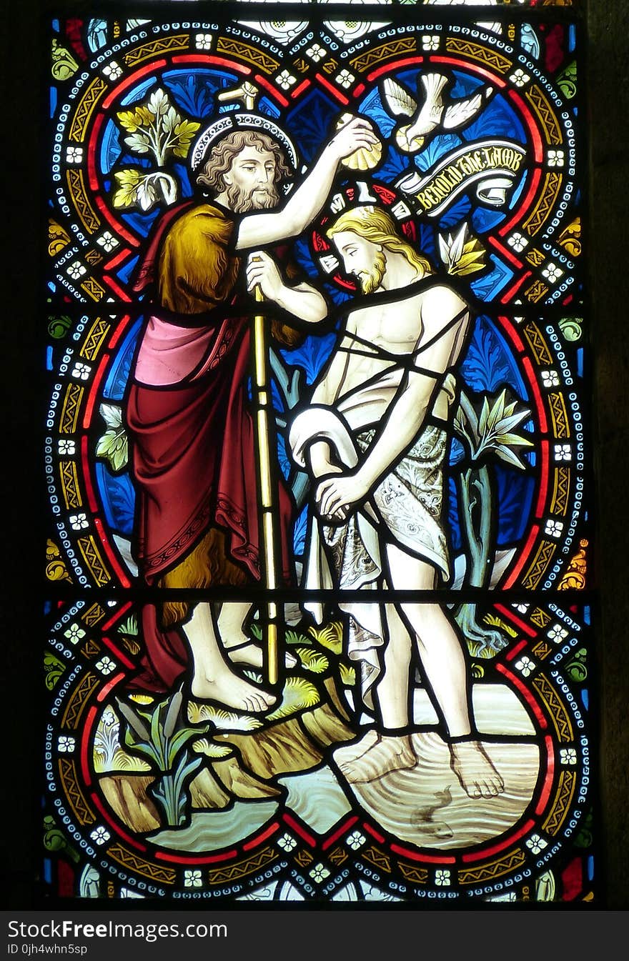 Baptism of Jesus Christ Stained Glass