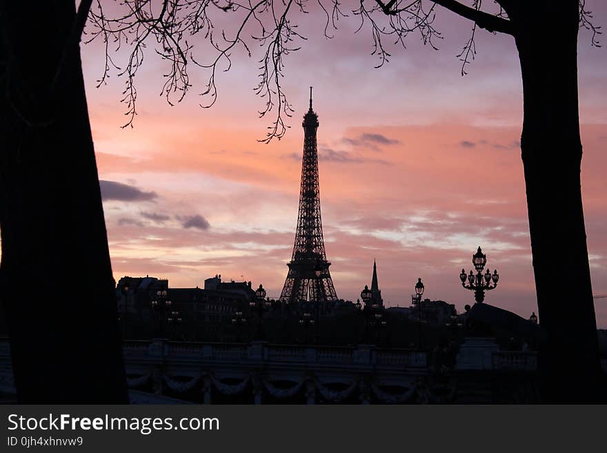 Sillhouete of Eiffel Tower