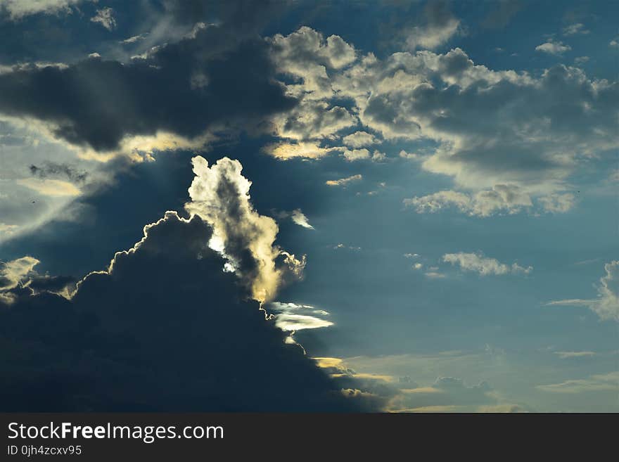 Grey Clouds and Blue Sky