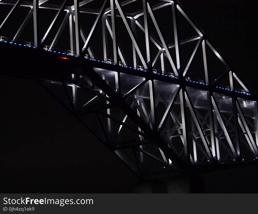 Gray Metal Building With Black Background