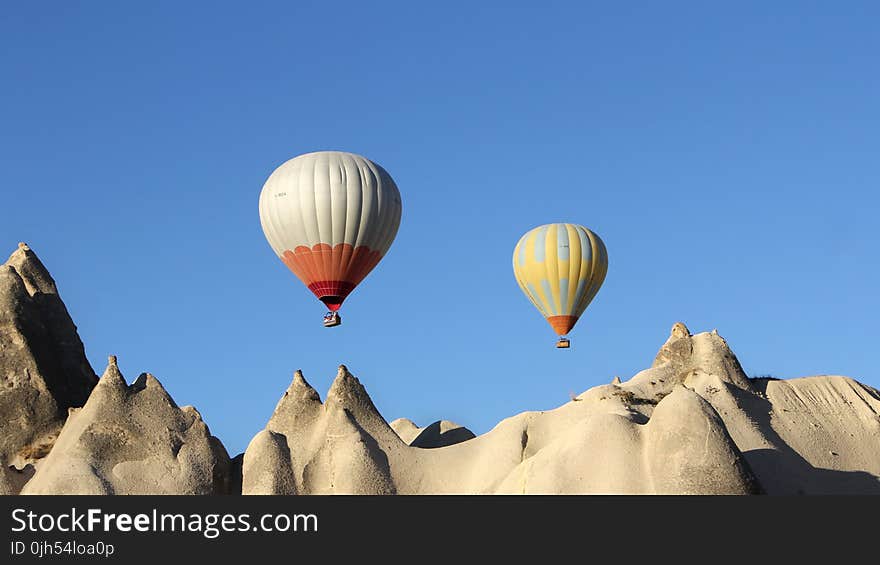 White and Red Hot Air Balloon