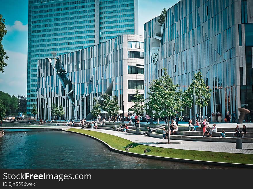 2 Building in Front of Lake Side