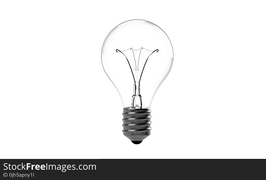 Light Bulb Against White Background