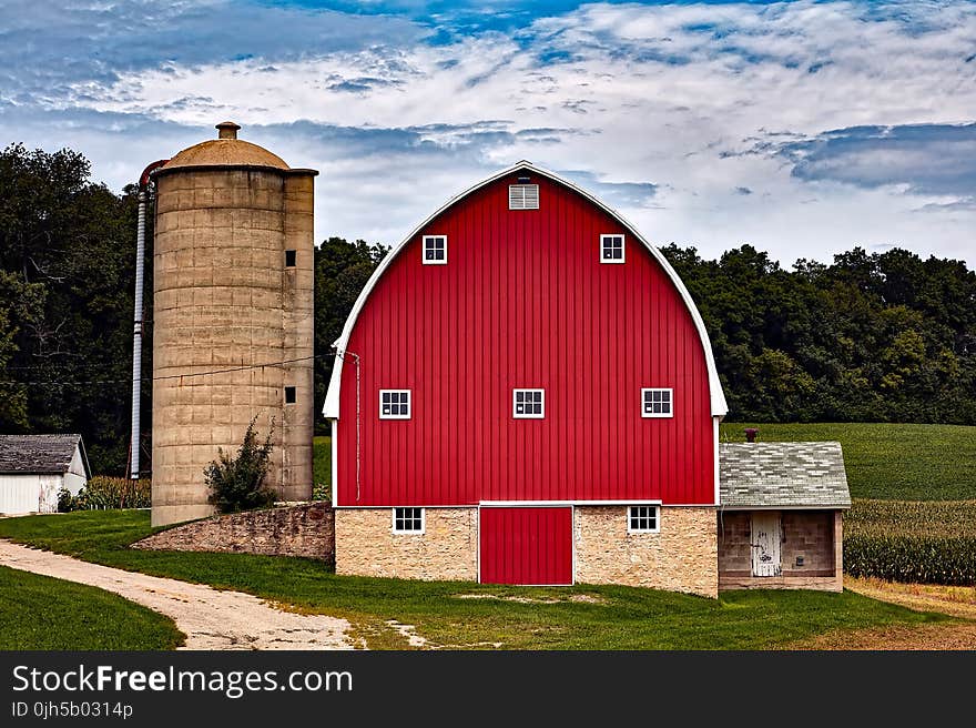 Red Built Structure Against Sky