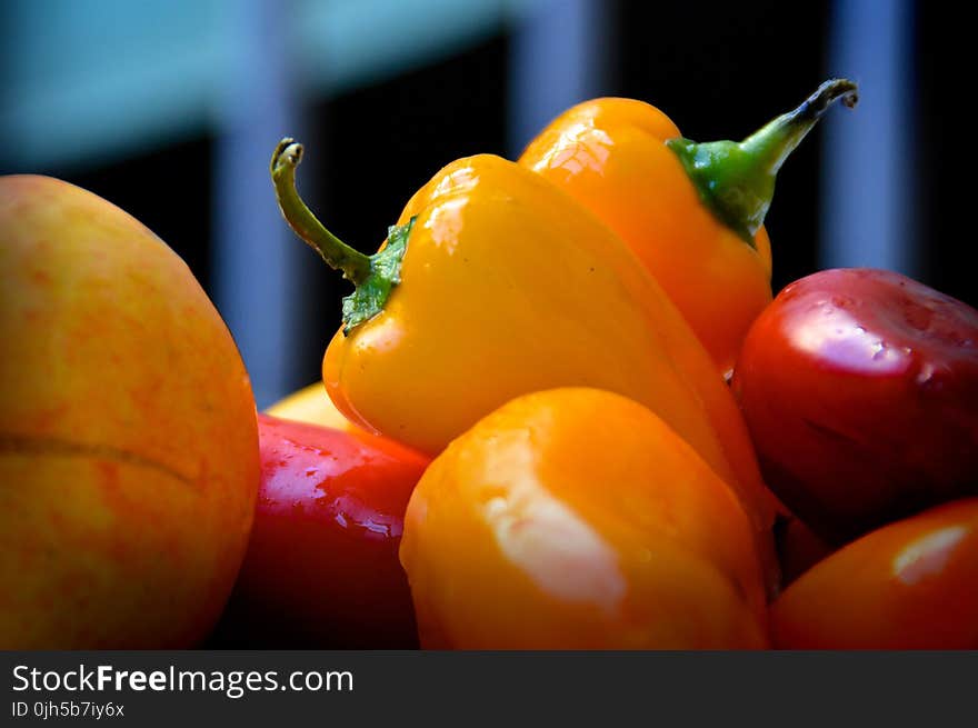 Yellow Bell Pepper in Close Up Photography