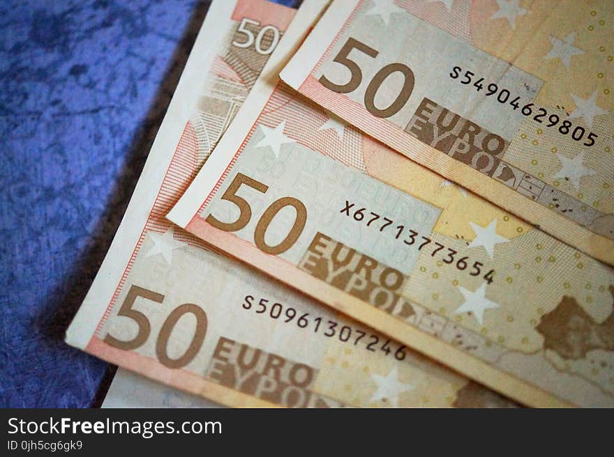 Close-up of 50 Euro Money