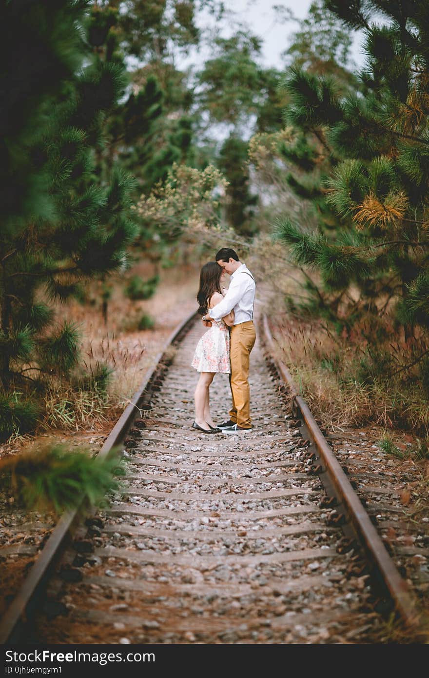 Couple on Railroad