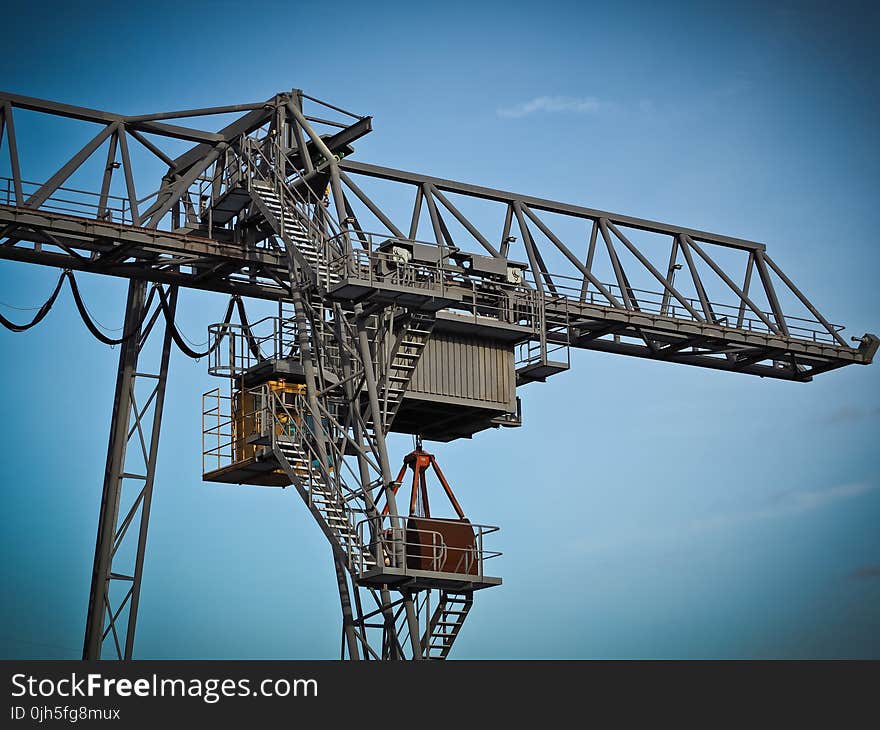 Crane Against Clear Sky