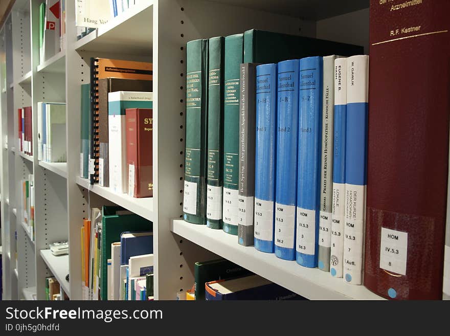 Books on Shelf in Library