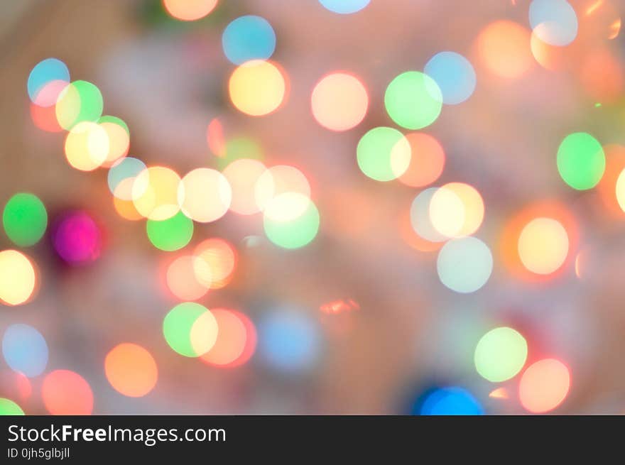 Defocused Image of Illuminated Christmas Lights