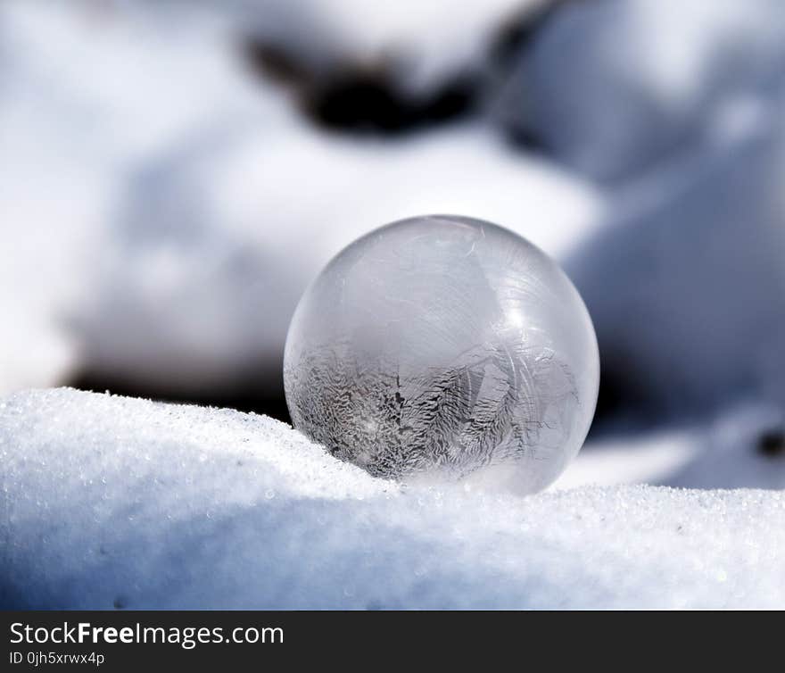 Close-up of Frozen Ice