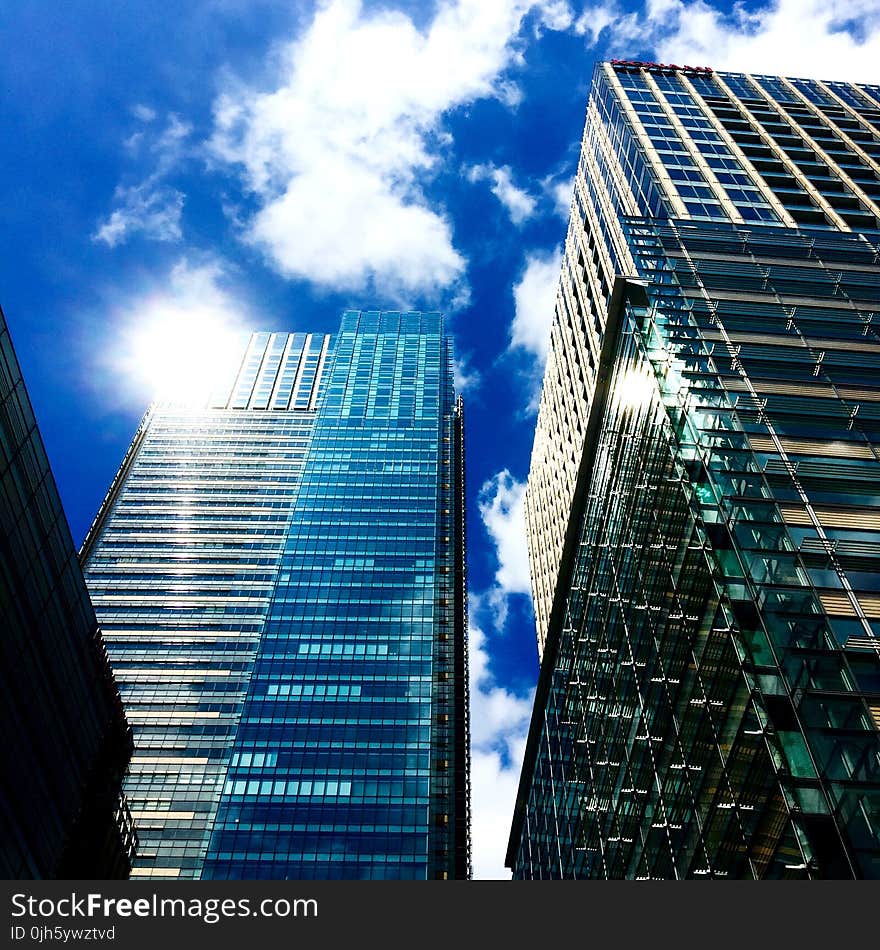 Low Angle View of Skyscrapers Against Sky