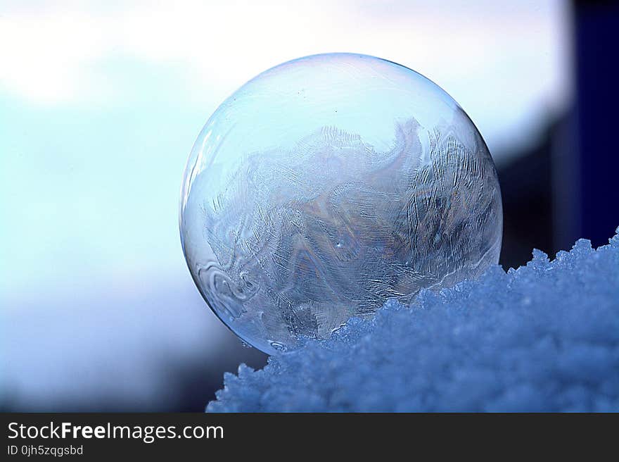 Close-up of Frozen Water