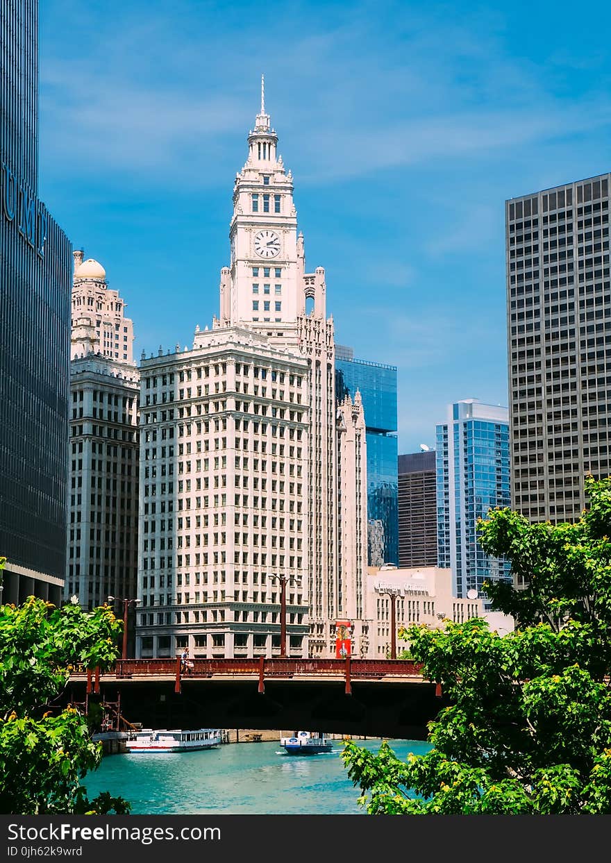 Clock Tower In Chicago