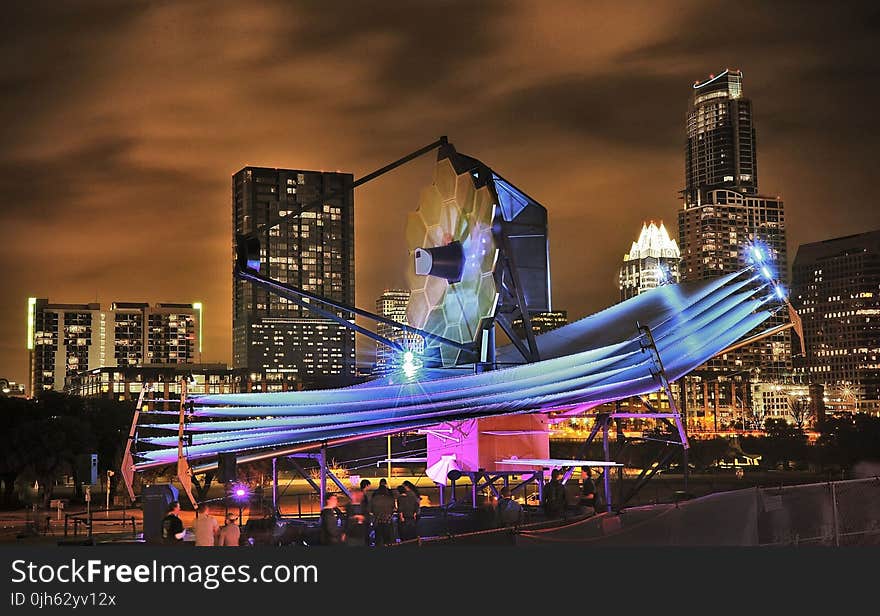 Illuminated City at Night