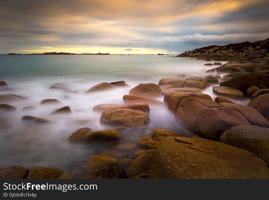 View of Rocks on Beach