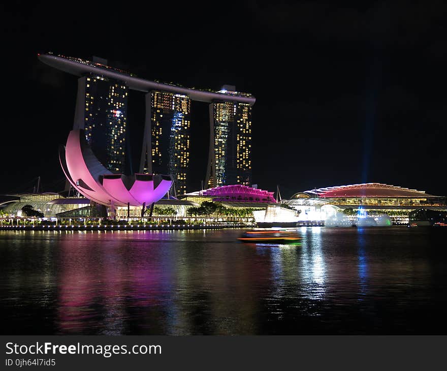 City Lit Up at Night