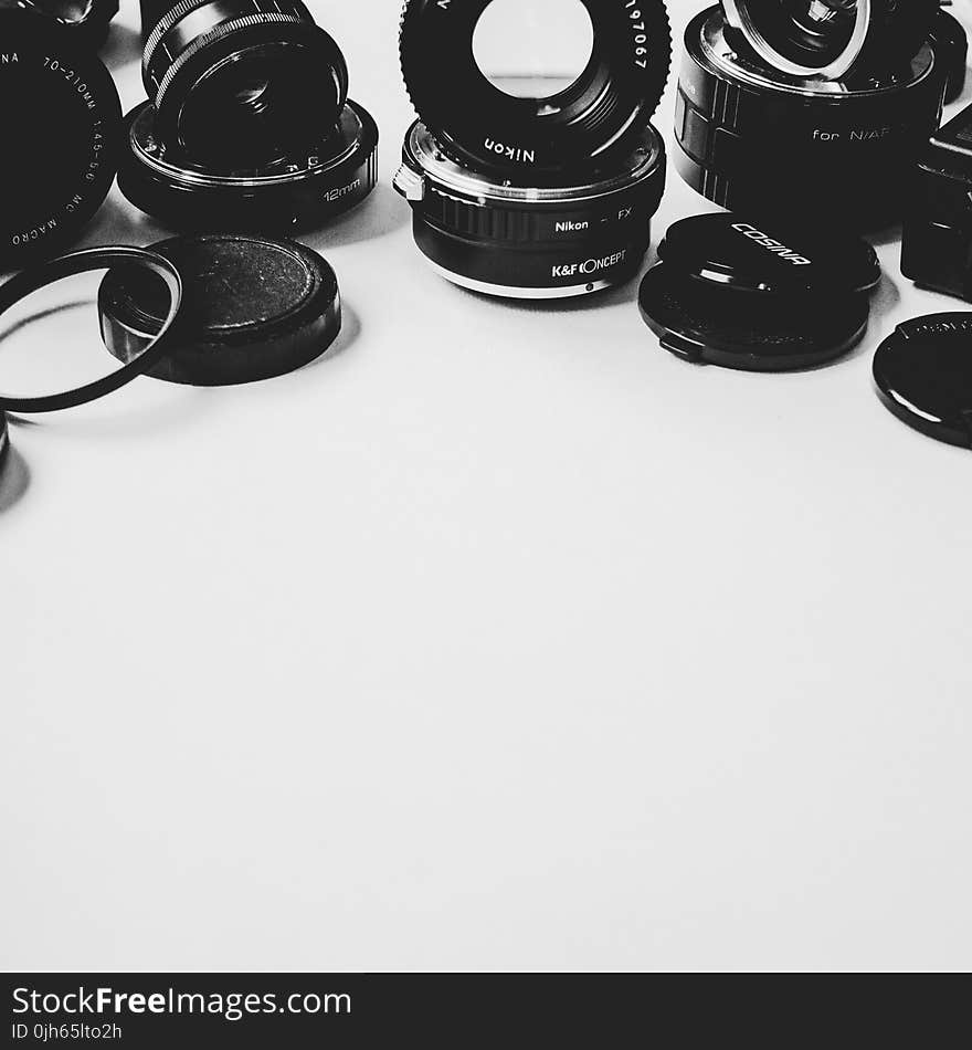 Close-up of Vintage Camera on White Background