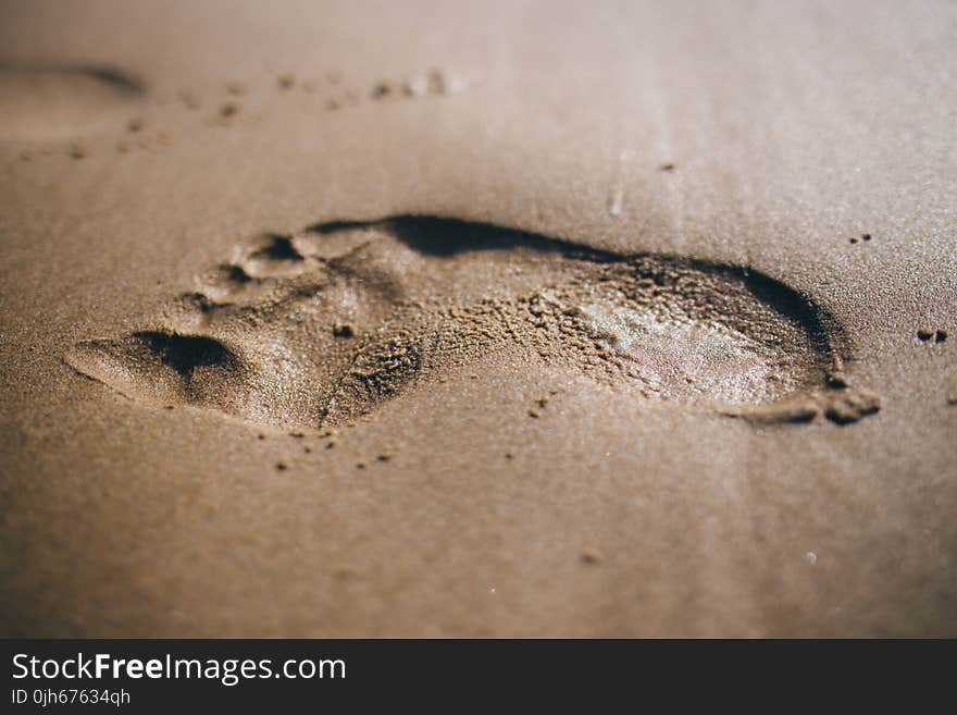 Foot Print on Sand