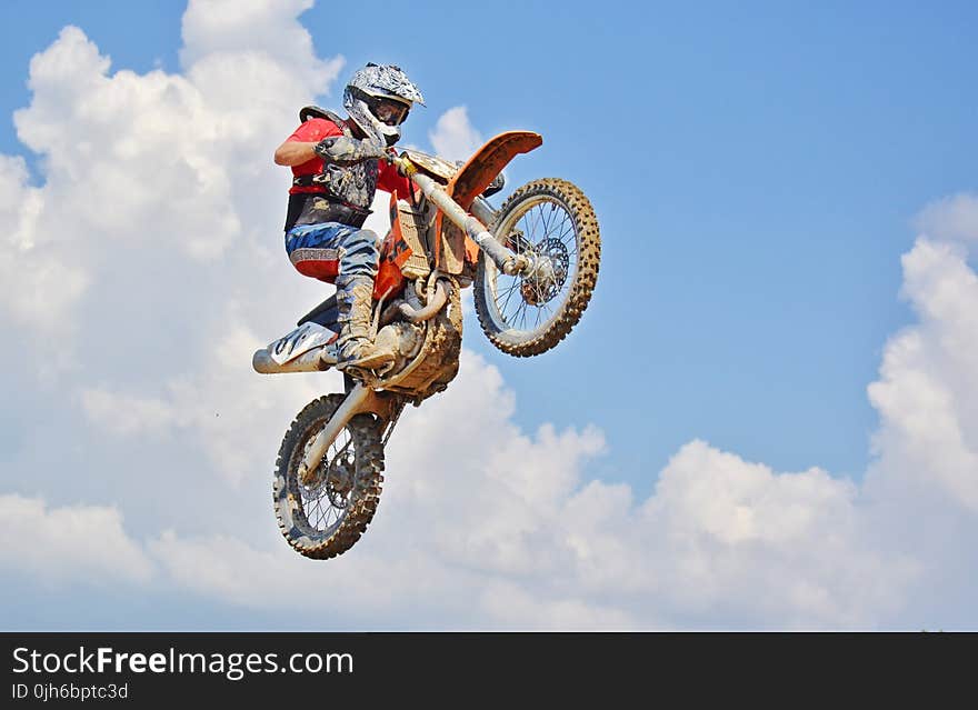 Man On A Motocross Dirt Bike