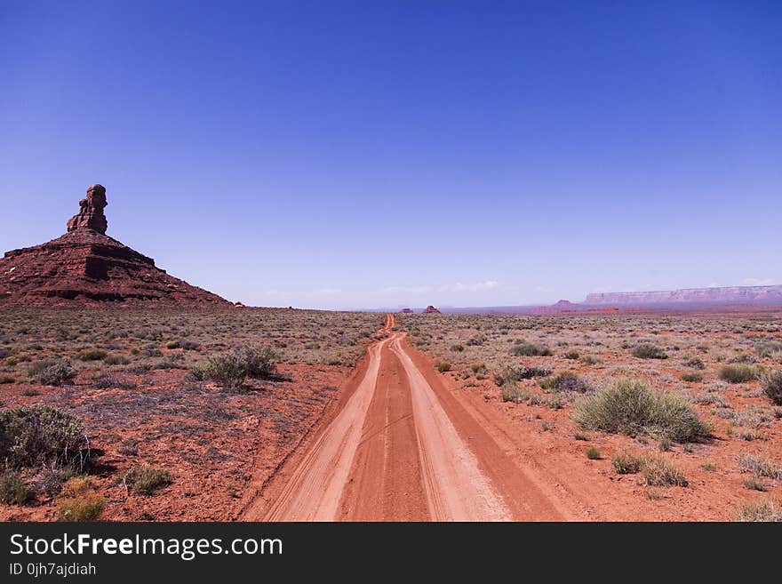 Brown Soil Road Under Clear Sky