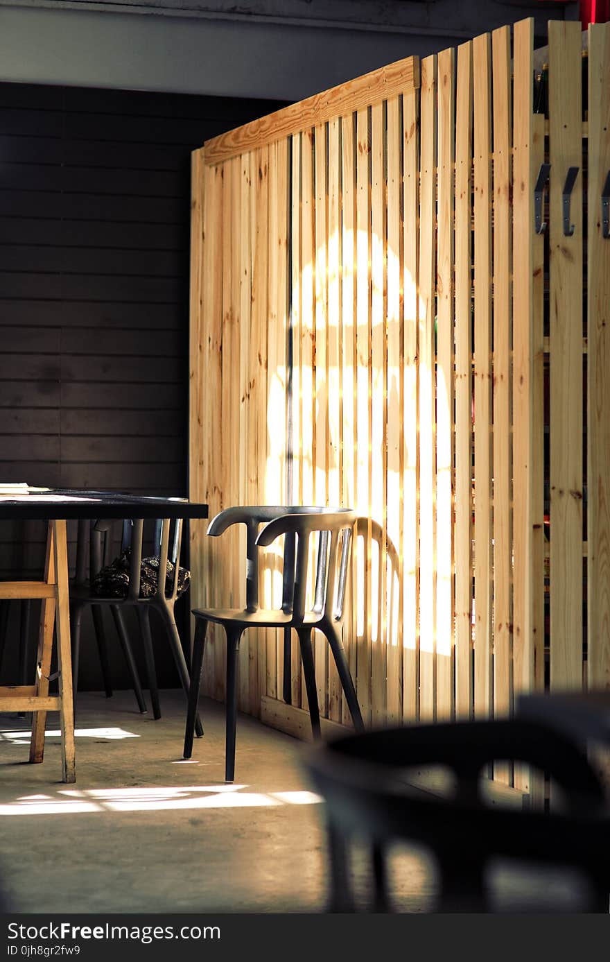 Shadow on wooden wall