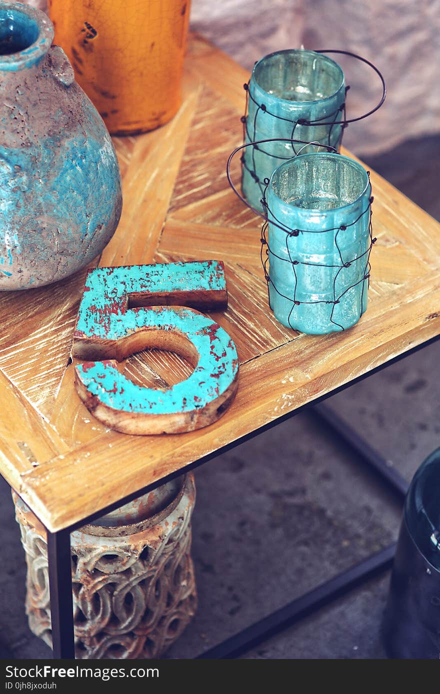 Home decor / wooden number 5