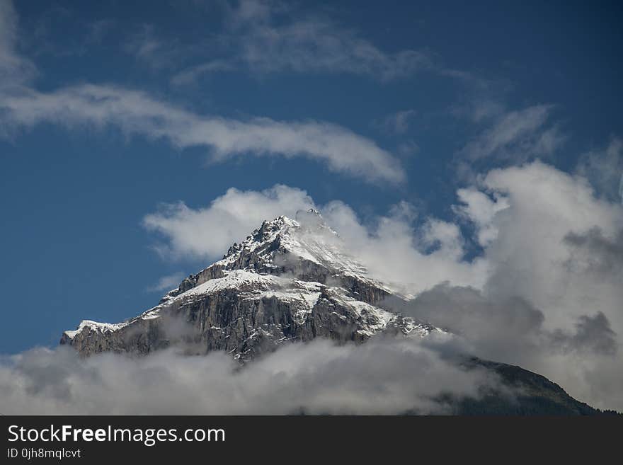 Low Angle Photography of Mount Everest Under Blue Sky