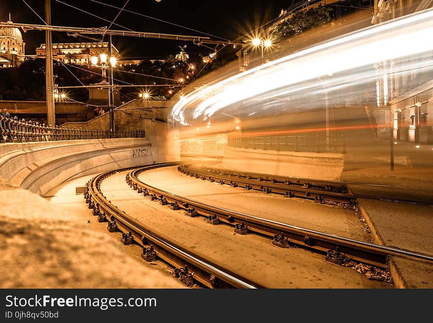 Time Lapse Photography of Train