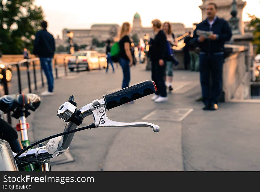 Gray Bike Parked on The Street